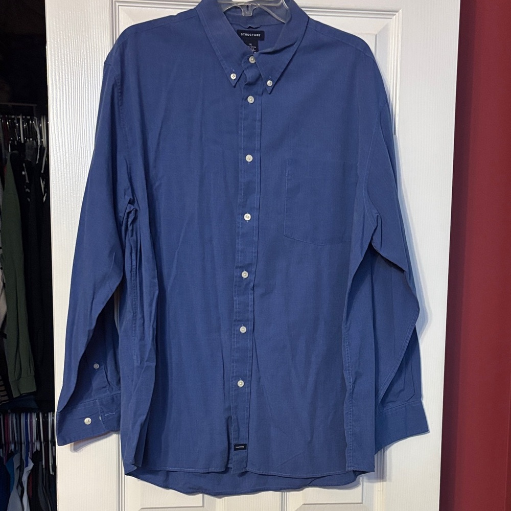 Structure Blue button down Shirt size xl